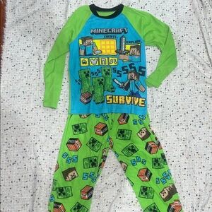 Kids Minecraft Pajama Set size 8/10